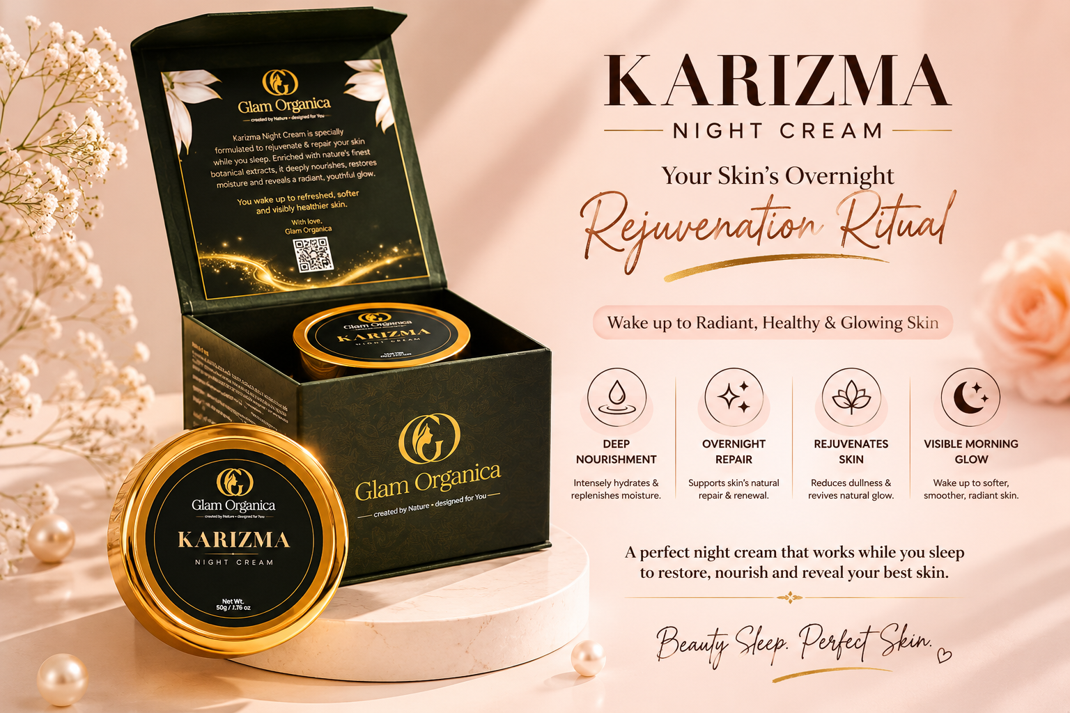 Karizma Night Cream: The Best Ayurvedic Night Cream for Glowing Skin in India