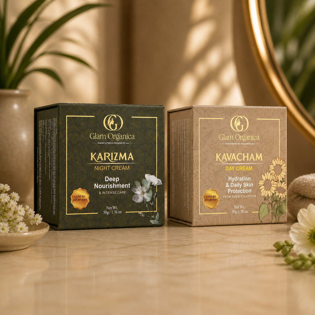 karizma-night-cream-kavacham-day-cream