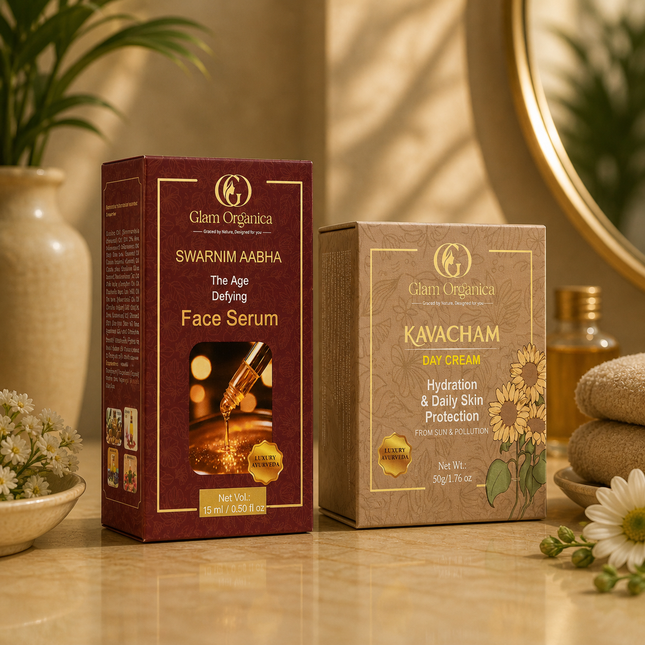 swarnim-aabha-face-serum-kavacham-day-cream