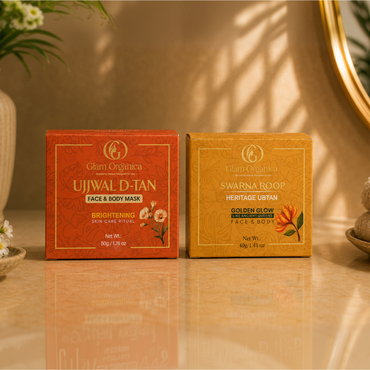 Ujjwal D Tan Face Body Mask & Swarna Roop Heritag Ubtan